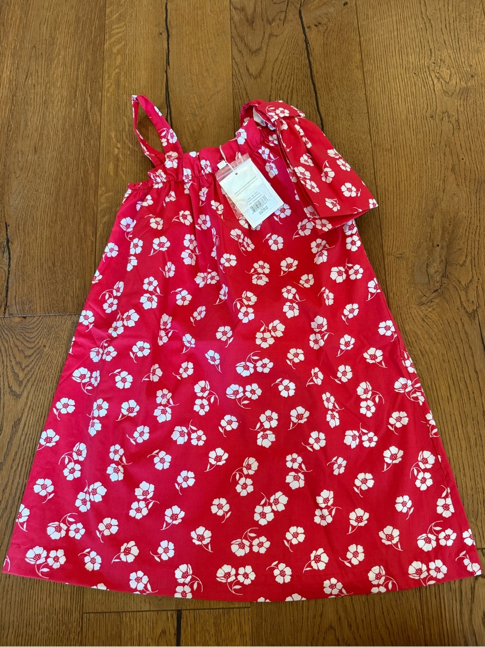 TBBC Girls' Red Floral Tie-Shoulder Sundress